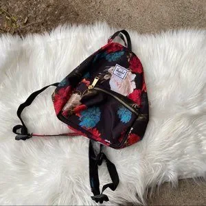 Herschel supply company nova black floral mini backpack purse exc condition HERSCHEL NOVA Mini BACKPACK Bag Black Pixel Floral NWT | eBay main image 3
